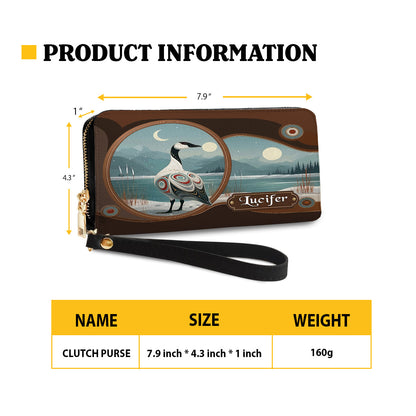 Moonlit Goose Serenity Personalized Leather Bag