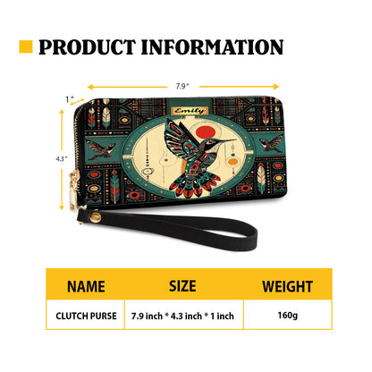 Hummingbird Solar Awakening Personalized Leather Bag