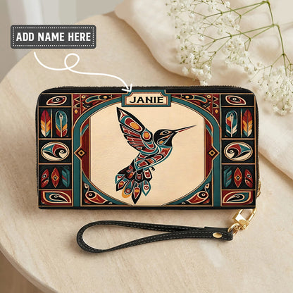 Hummingbird Heritage Flight Personalized Leather Bag