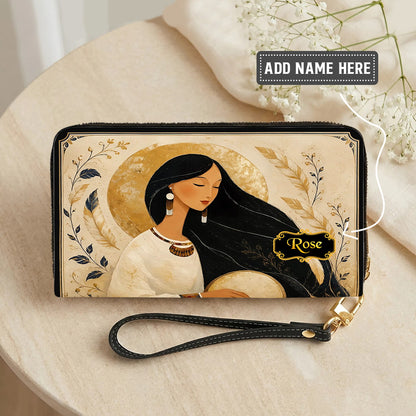 Golden Moon Maiden Personalized Leather Bag