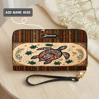 Ocean Turtle Heritage Personalized Leather Bag
