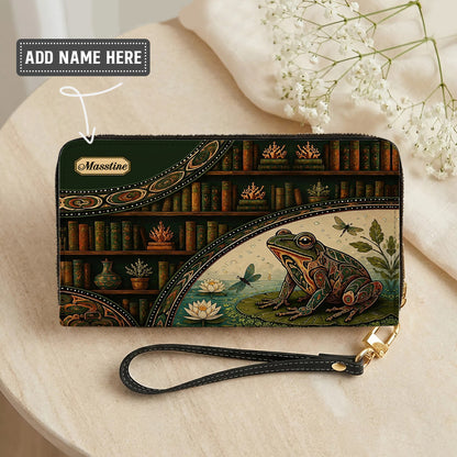 Emerald Frog Harmony Personalized Leather Bag