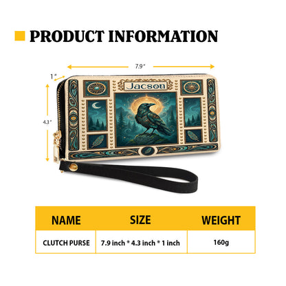 Raven’s Echo of Eternity Personalized Leather Bag