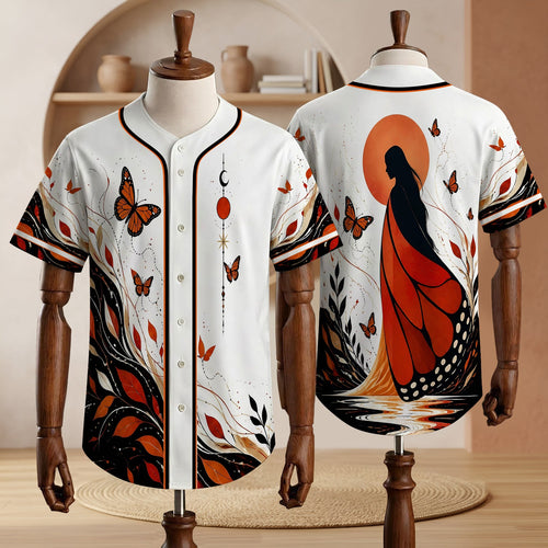 Amber Butterfly Woman Baseball Jersey Unisex Shirt