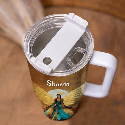 Golden Winged Grace Personalized Tumbler