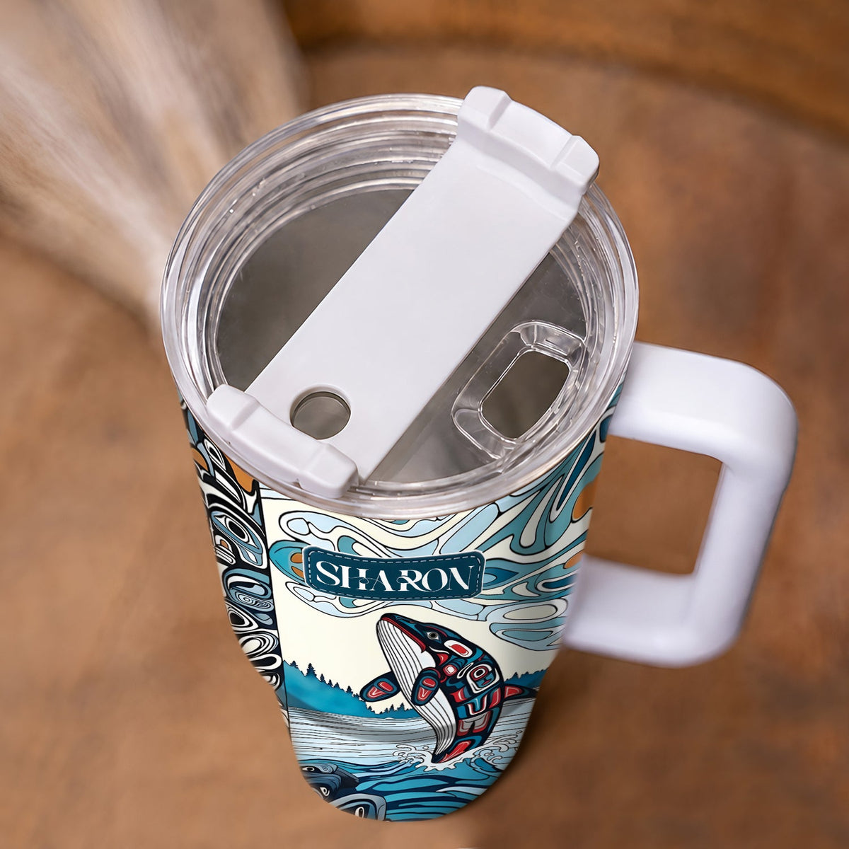 Crimson Orca Passage Personalized Tumbler