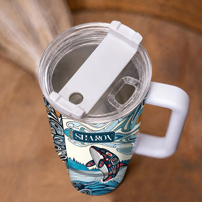 Crimson Orca Passage Personalized Tumbler