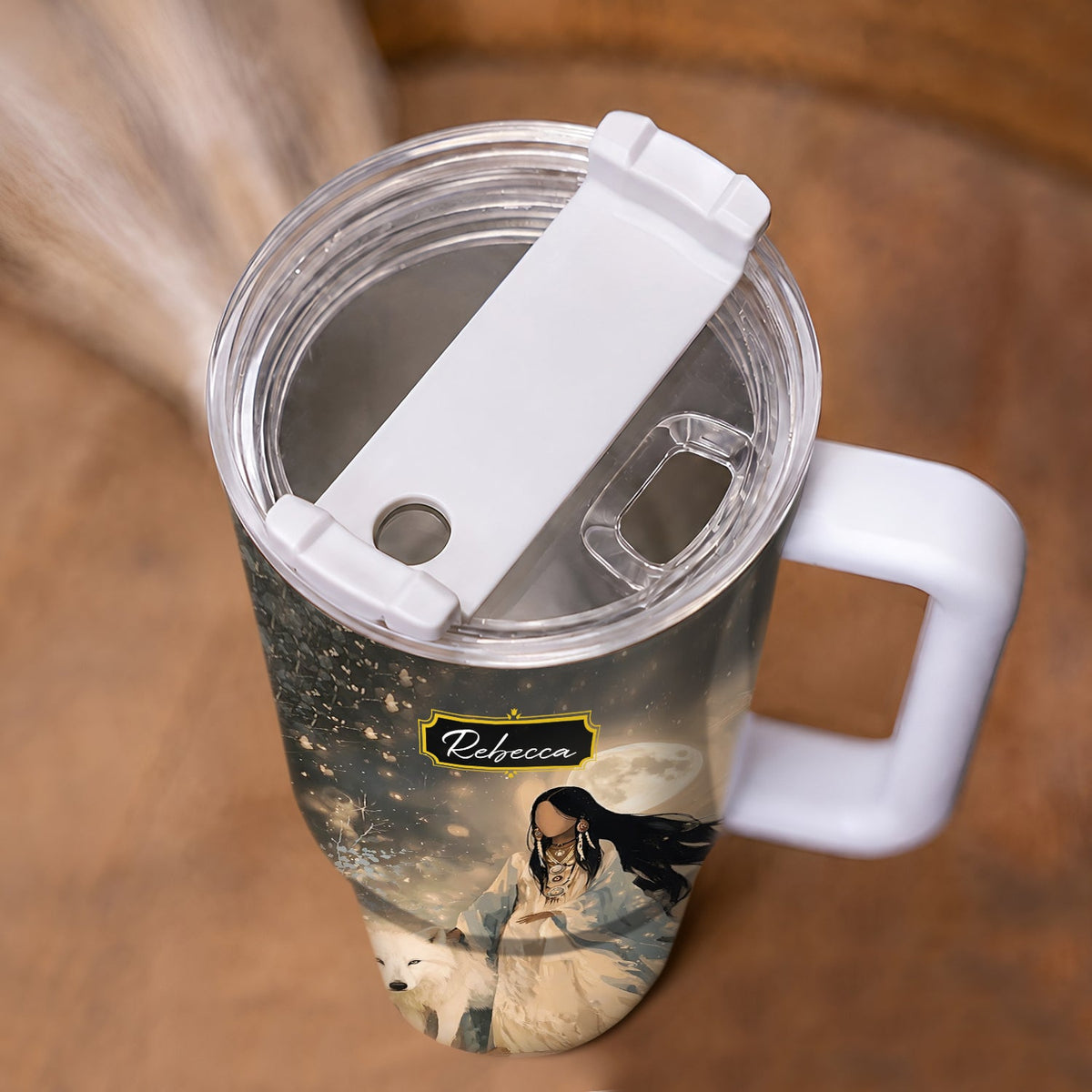 Silver Frost Woman Personalized Tumbler