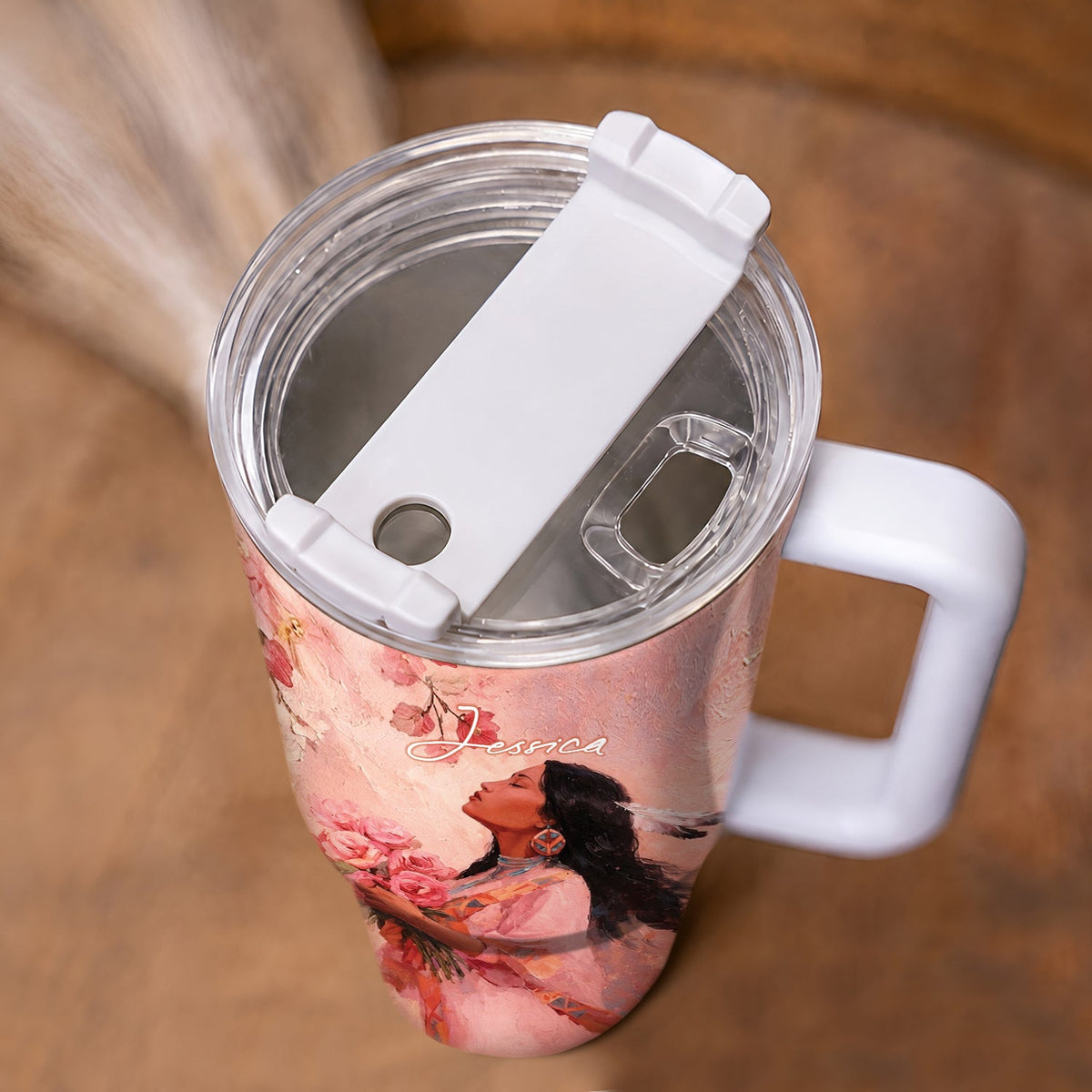 Rose Woman Elegance Personalized Tumbler