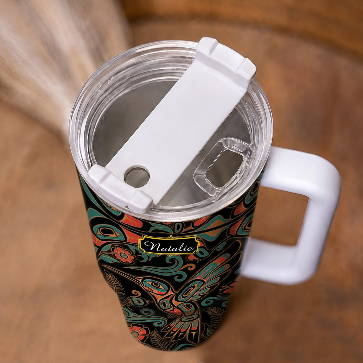 Hummingbird Garden Nocturne Personalized Tumbler